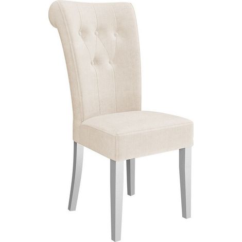 Silla Racine 107, Blanco, 100x51x66cm, Tapiz, De madera, Aglomerado laminado (1/5)