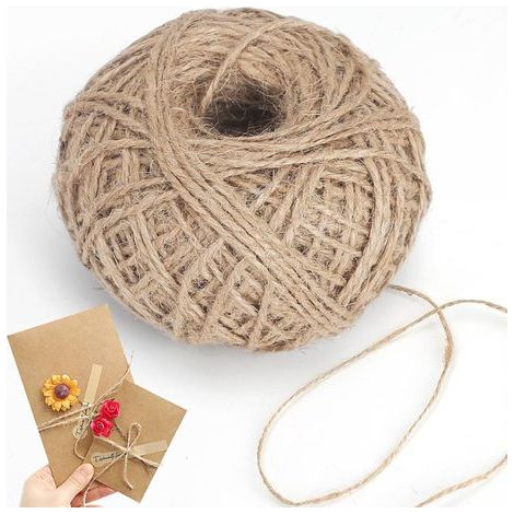 1 Rouleau Corde, 100m Longueur, 1.5mm Diamètre, Jute Naturel, Sisal, Pour Jardin, Décoration Maison (1/5)
