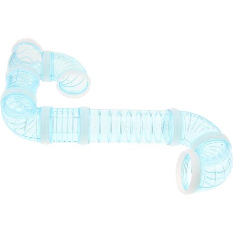Pet Hamster Tunnel Petits Animaux Raccords De Pipeline Tube DIY Connecté Bleu (1/5)