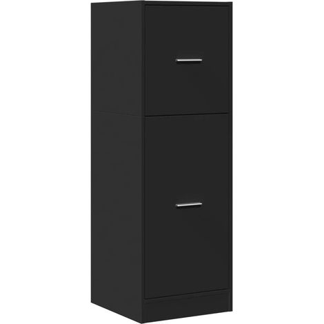 Mobiletto multifunzionale da farmacia contenitore per ufficio 40 x 41 x 118 cm legno composito nero 020050638