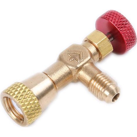 1 Adaptateur De Sécurité Cuivre 5/16 SAE Mâle Femelle Pour Climatisation R410A R32