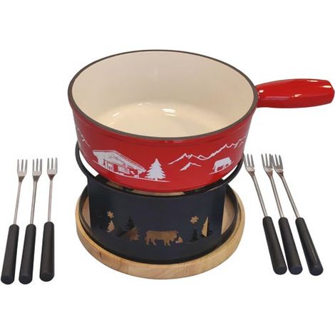 Fondue-Set 22cm Rot Berg - Ruskin Gz Office