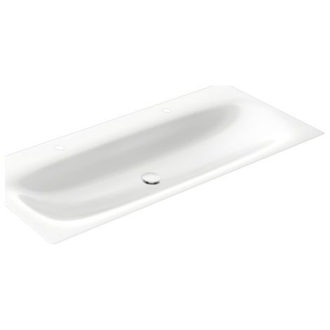 KEUCO EDITION 11 ART lavabo doble encastrado en acero esmaltado,