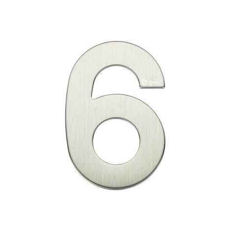 Tür Nummer 6 Edelstahl mit Kleber GSC 003302616