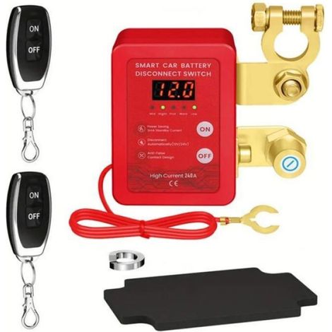 Interrupteur De Coupure De Batterie - 240 A - 12 V - Avec Affichage Led De Tension - Pour Voiture - 1 Pièce (1/5)