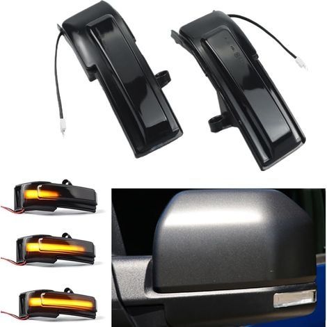 Lentille fumée Feu clignotant séquentiel dynamique LED Marqueur latéral Rétroviseur Clignotant pour F-ord F150 2015 2016 2017 2018 2019 2020 (1/5)