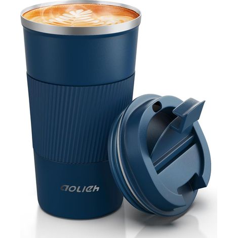 Aolieh Thermobecher Kaffeebecher Isolierbecher Edelstahl Travel Mug 510ml (1/5)
