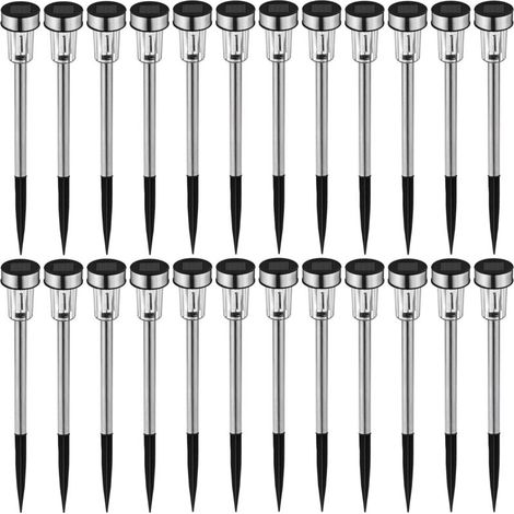 Colorful LED Solar Lamp Rechargeable Garden Outdoor Lighting - Various Quantities (24 White) (1/4)