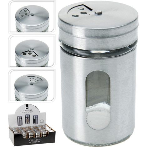 Recipiente para especias con colador, de vidrio, 100 ml