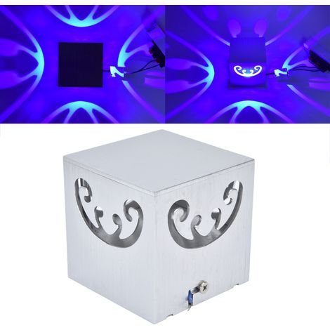 Plafonnier papillon LED 3W, cadre en aluminium, lumière diffuse, applique murale, applique papillon, plafonnier décoratif pour entrée de bar ou couloir, lumière bleue (1/5)