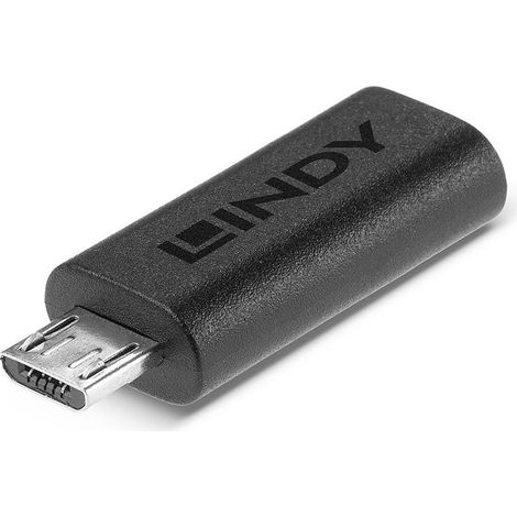 Lindy 41903 cambiador de género para cable USB Type C USB Type Micro-B Negro (1/4)