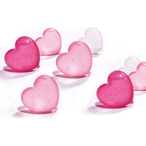 Juego de 15 cubitos de hielo reutilizables con forma de corazón para agua pura, ideales para bebidas como whisky, vodka y café. (1/5)