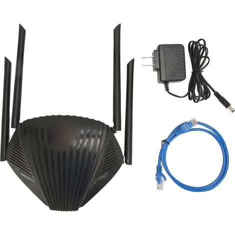 Routeur WiFi AC1200Mbps double bande 2,4 GHz + 5 GHz, 4 antennes externes avec PA, MU-MIMO, pour maison et bureau, prise US 100-240V (1/5)