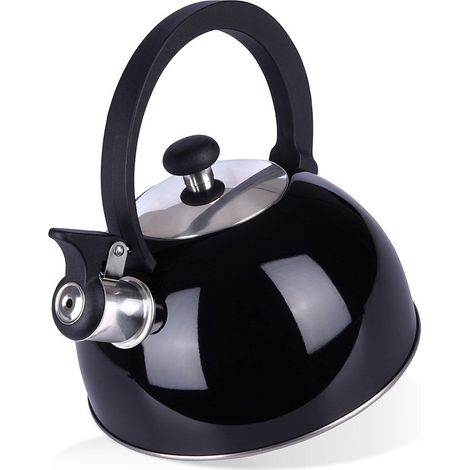 Pfeifender Wasserkocher, Stahl, schwarz, 1,5 l (1/5)
