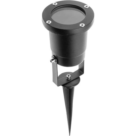 Lampe de jardin extérieur - 1 unité - Métal noir IP65 - Éclairage orientable GU10 - Allées terrasses plantes - Noir (1/5)