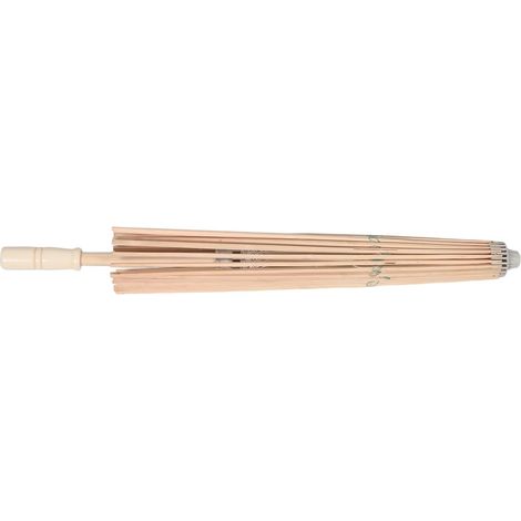 Parasol Bambou Artisanal Beige avec Poignée, Armature DIY 32, 3x21, (1/5)