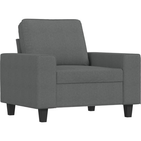 Poltrona Grigio Scuro 60 cm in Tessuto vidaXL 730340