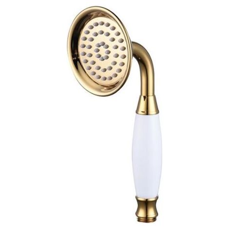 Pommeau de douche Douchette à main laiton 1/2 pouce pommeau de douche pommeau de douche universel douche à effet pluie à économie d'eau, or (1/4)