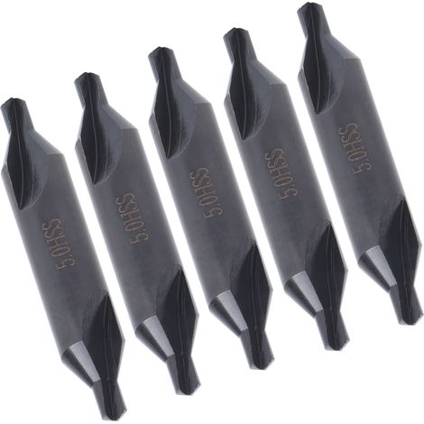 5 Forets de Centrage HSS pour Fraiseuse, Kit de Positionnement Précision 5mm (1/5)
