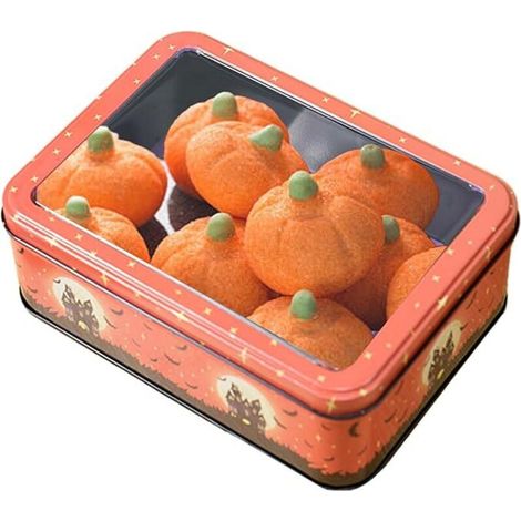 18.6x13.3x6.7cm Generic Halloween Cookie TinHalloween Cookie Tin Empty Tins Box Rectangular Metal Organizer Empty Rectangular Tin for Festive Storage p (1/5)