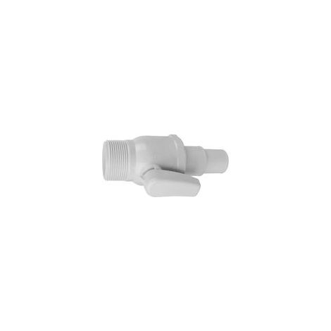 Vanne robinet 1/4 tour piscine hors sol, adaptateur 32/38mm, visser 1"1/2 (1/4)