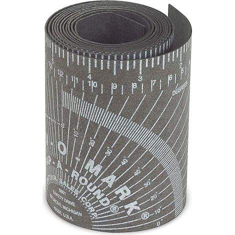 Jackson Safety 14752 Righello Curv-O-Mark Wrap-A-Round, medio, nero, diametro del tubo da 3" a 6" (1/4)