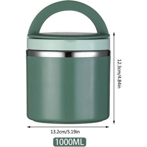 Boîtes Alimentaires Isothermes, 1000 ml Isotherme Repas Chaud Acier Inoxydable Récipient Isotherme Boîte à Lunch Thermique Soupes (1/5)