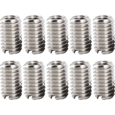 10 Pièces M4 X 0.7mm Filetage Femelle M6 X 1mm Filetage Mâle Inserts écrou Réducteur en Acier Inoxydable pour Ordinateurs Lampes Moules équipement Mécanique (1/5)