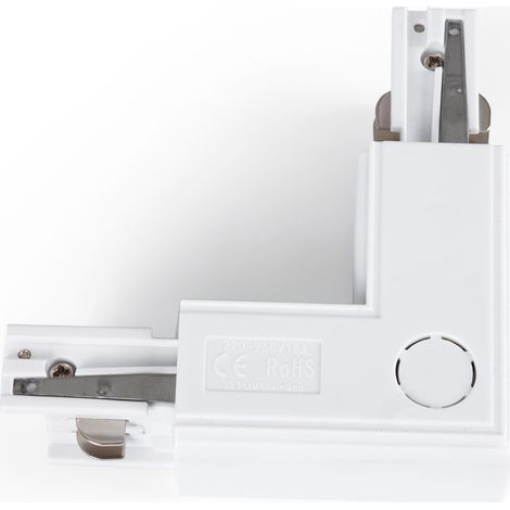 Articulation rigide en L pour rail triphasé en applique - GEN2 - - Blanc (1/5)