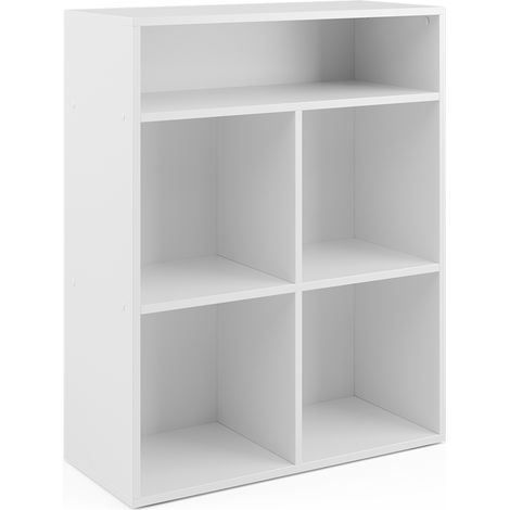 Kinderregal Luigi, Weiß, 72 x 90.2 cm 4 Fächer, Vicco