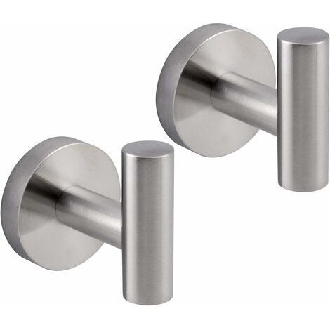 Bathroom Towel Hook SUS 304 Stainless Steel Single Coat/Robe Clothes Hook for Bath Kitchen Contemporary Hotel Style Wall Mounted 2 Pack Brushed Finish AG1107B-LS 1000 pcs (1/4)