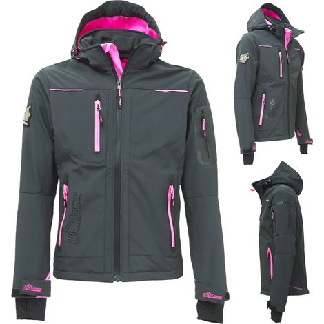 Giacca da Lavoro Donna U-Power Space Lady Grigio-Fuxia XS