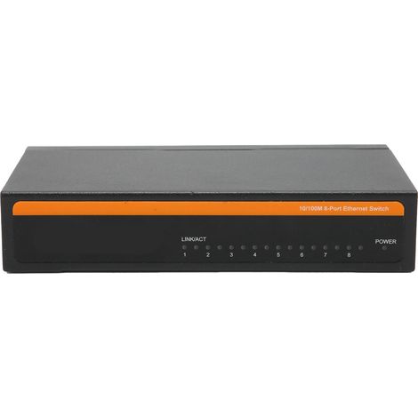 Commutateur Ethernet TBCS4008E 100M 8 ports, répartiteur auto-adaptatif, accessoires pour ordinateur de bureau (prise UE) (1/5)