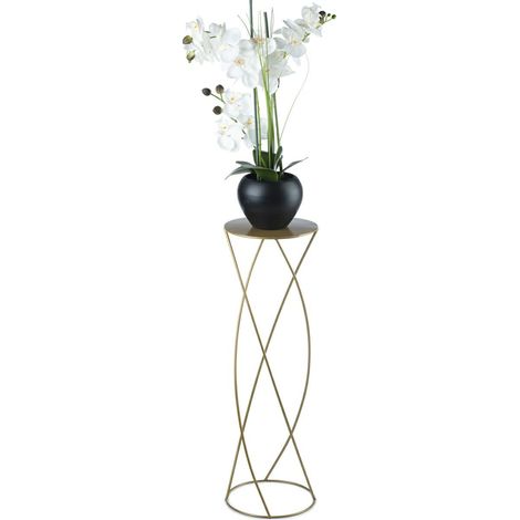 Supporto da terra per piante, 70 cm, colore oro.