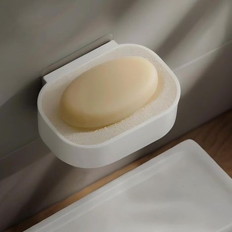 Jabonera sin taladro con alfombrillas absorbentes de jabón para ducha, cocina y baño. (1/5)