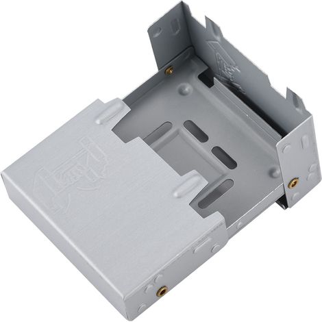 Réchaud de poche pliable et portable à alcool solide 95 x 75 mm pour le camping militaire et les activités de plein air. (1/5)