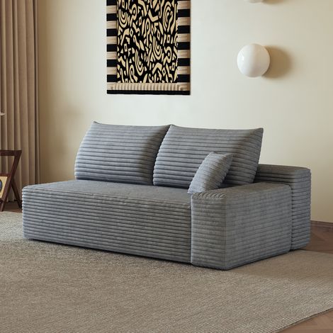 Canapé, Tissu, Salon, Gris, Confortable (1/5)