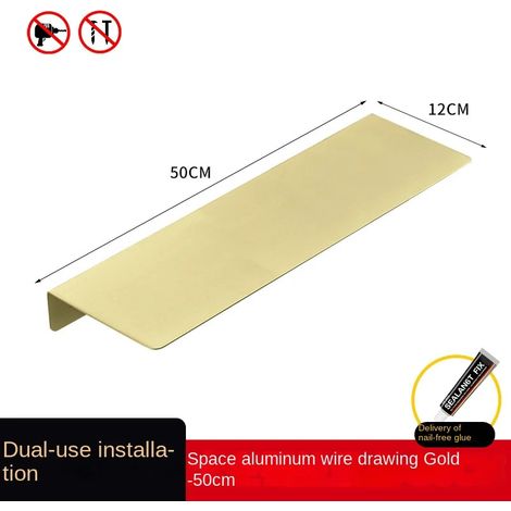 (C4) Étagère de salle de bain de luxe en fil d'acier inoxydable sans perforation, légère et lumineuse. Support mural pour téléphone portable dans les toilettes. (1/5)