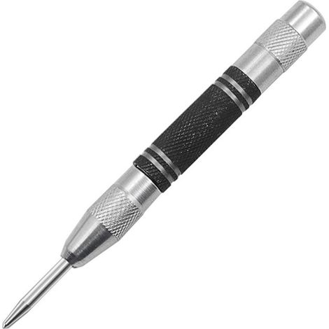 Positionneur de poinçon central automatique 128mm, brise-vitre en métal de haute précision, noir argent (1/5)