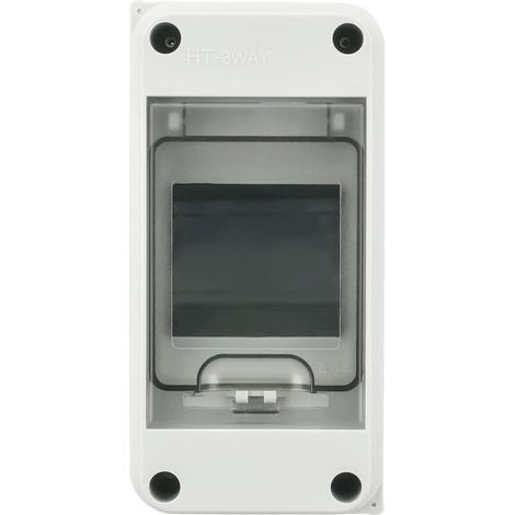 Coffret Electrique Etanche Exterieur IP65, 3 Modules, ABS de Surface en Plastique, Boite de Boitier Etanche Electrique Exterieur, Armoire de Contrôle, Coffret Modulaire Boitier de Jonction (3 Way) (1/4)