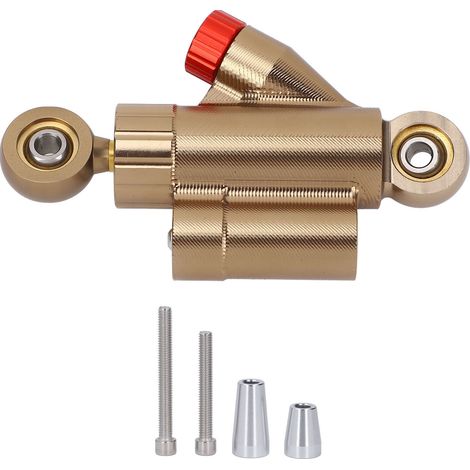 Eminchu Amortisseur de Direction Universel Réglable CNC pour Moto, Stabilisateur en Alliage d'aluminium, Amortisseur à Technologie Sensible à la Vitesse avec Réduction des Vibrations, Idéal pour la