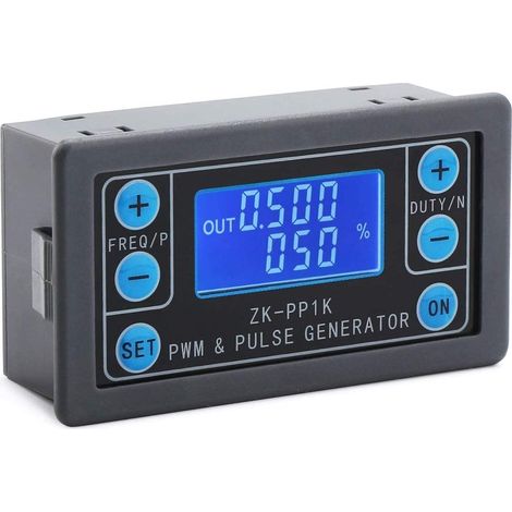 Generatore di segnale PWM da 1Hz a 150KHz, generatore a doppia modalità, generatore di frequenza di impulsi regolabile, duty cycle della frequenza di impulsi, modulo a onda quadra rettangolare con cus (1/5)