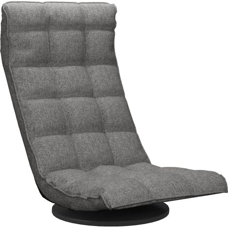 Maison Exclusive - Sedia da Pavimento Girevole Grigio Chiaro in Velluto