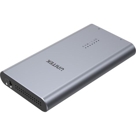 Carcasa Unitek S1206A SSD 2x M.2 PCIe/NVMe 20 Gbps Clon Gris (1/5)