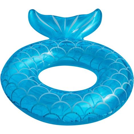 Nageoire De Sirène Adulte Bleu, Anneau Flottant De Piscine, Accessoire De Natation Amusant Et Sécurisé -KZQ (1/2)
