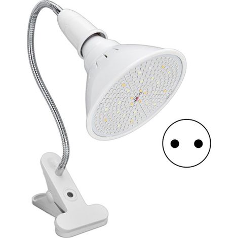 Lampe de culture LED 290 LED à spectre rouge, bleu et blanc chaud, rotative à 360°, avec pince de serrage, prise UE 110/240 V-AquaForge (1/5)
