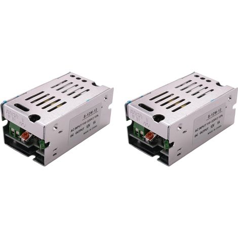 2X Convertisseur D'Alimentation de Commutation AC 110-220V 12V 1A 12W pour La de Bande de LED (1/5)