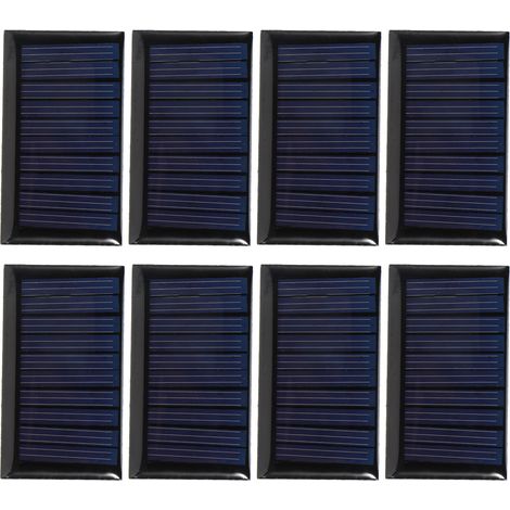 8 pièces cellules solaires miniatures 5V 30mA pour DIY, jouets électriques et chargeurs photovoltaïques (1/5)