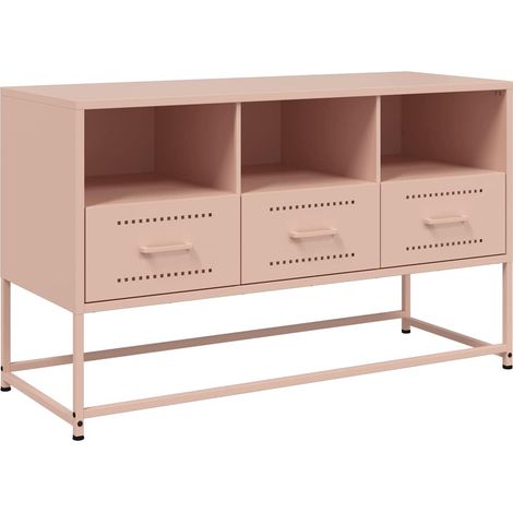 Maison Exclusive - TV-Schrank Rosa 100,5x39x60,5 cm Stahl