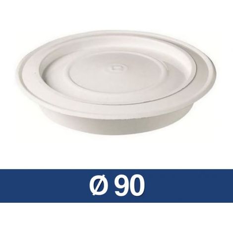 ROSONE PER TUBO STUFA PELLET SMALTATO BIANCO CANNA FUMARIA CAMINO STUFA 10027V 90 (38493)